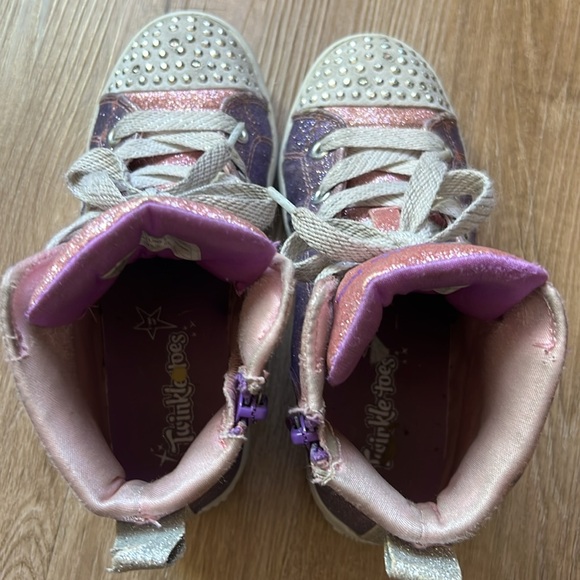 Skechers Twinkle Toes S Lights Twi-Lites Starry Gem high-top sneaker Size 12.5 - Picture 7 of 16
